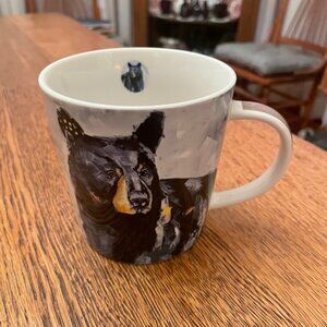 Abstract Black Bear Themed Coffee Cup Mug by PPD*